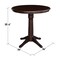 International Concepts Round 36 in Round Top Pedestal Table, 28.9 inH, Rich Mocha, 36 in W, 36 in L, 29.9 in H, Wood K15-36RT-27B - alternate 5